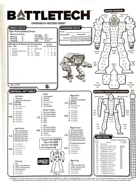 Looking for Specific <b>Record</b> <b>Sheets</b> : <b>battletech</b> 1 Posted by u/omgitsbees 2 years ago Looking for Specific <b>Record</b> <b>Sheets</b> I bought the <b>PDF</b> documents from Catalyst Games for Succession Wars, and <b>Clan</b> <b>Invasion</b> <b>record</b> <b>sheets</b>, but they don't have the following mechs: Annihilator Linebacker Mad Cat MKII Spider Viking. . Battletech clan invasion record sheets pdf